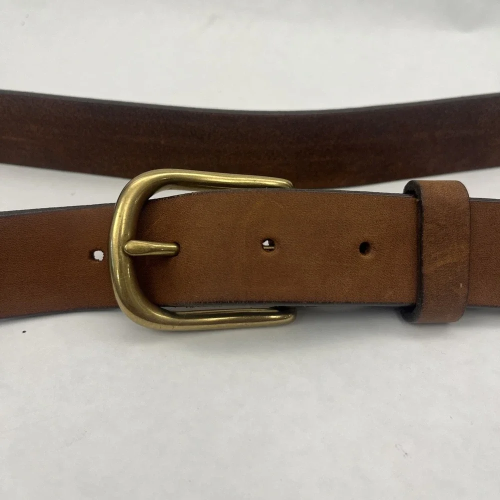 Red Wing Boots Belt Mens Size 42 Leather Brown Brass Buckle USA 96554